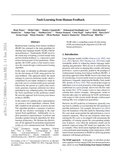 Nash Learning from Human Feedback