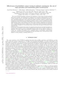 Effectiveness of probabilistic contact tracing in epidemic containment:
  the role of super-spreaders and transmission paths reconstruction