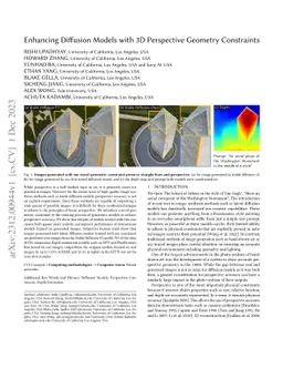 Enhancing Diffusion Models with 3D Perspective Geometry Constraints