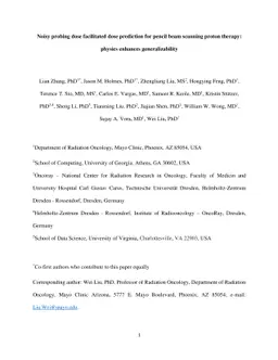 Noisy probing dose facilitated dose prediction for pencil beam scanning
  proton therapy: physics enhances generalizability