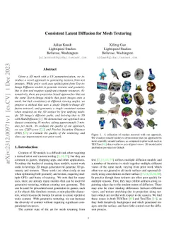 Consistent Mesh Diffusion