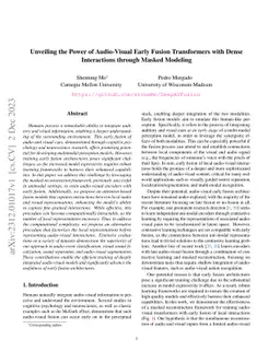 Unveiling the Power of Audio-Visual Early Fusion Transformers with Dense
  Interactions through Masked Modeling