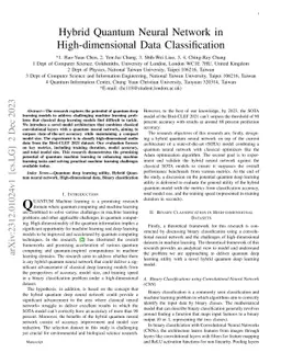 Hybrid Quantum Neural Network in High-dimensional Data Classification