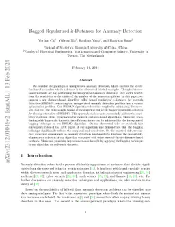 Bagged Regularized $k$-Distances for Anomaly Detection