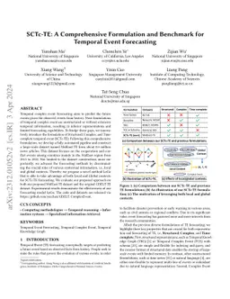 SCTc-TE: A Comprehensive Formulation and Benchmark for Temporal Event
  Forecasting