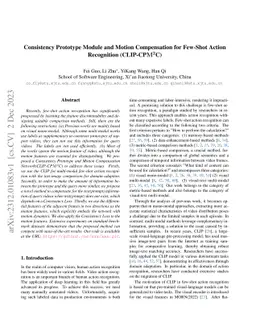 Consistency Prototype Module and Motion Compensation for Few-Shot Action
  Recognition (CLIP-CP$\mathbf{M^2}$C)