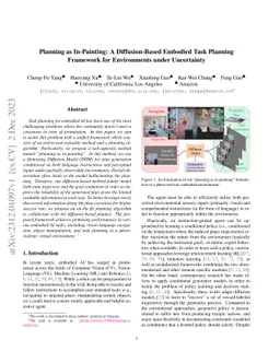 Planning as In-Painting: A Diffusion-Based Embodied Task Planning
  Framework for Environments under Uncertainty