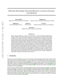 Pointer Networks Trained Better via Evolutionary Algorithms