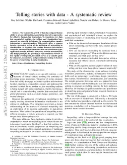 Telling stories with data -- A systematic review