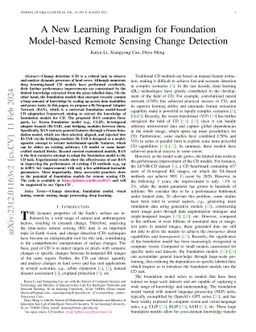 A New Learning Paradigm for Foundation Model-based Remote Sensing Change
  Detection