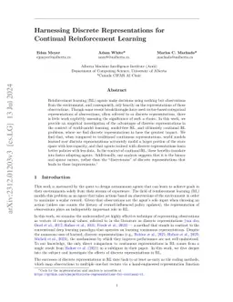 Harnessing Discrete Representations For Continual Reinforcement Learning