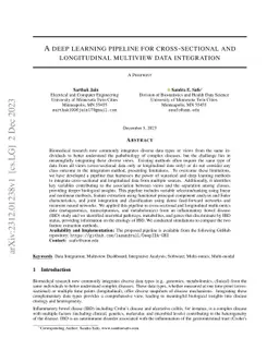 A deep learning pipeline for cross-sectional and longitudinal multiview
  data integration