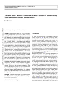 A Review and A Robust Framework of Data-Efficient 3D Scene Parsing with
  Traditional/Learned 3D Descriptors
