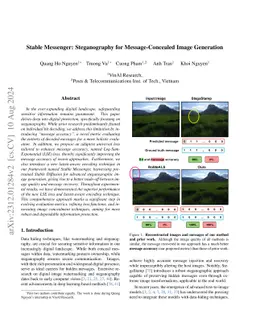 Stable Messenger: Steganography for Message-Concealed Image Generation