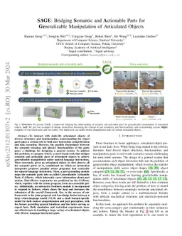 SAGE: Bridging Semantic and Actionable Parts for GEneralizable
  Manipulation of Articulated Objects
