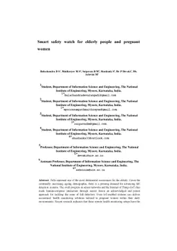 Smart safety watch for elderly people and pregnant women