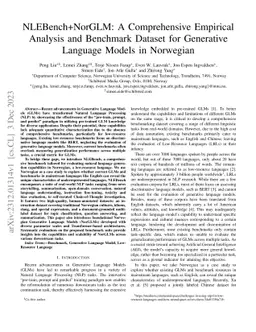 NLEBench+NorGLM: A Comprehensive Empirical Analysis and Benchmark
  Dataset for Generative Language Models in Norwegian
