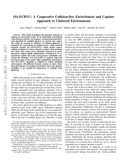 OA-ECBVC: A Cooperative Collision-free Encirclement and Capture Approach
  in Cluttered Environments