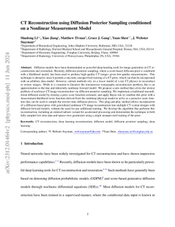 CT Reconstruction using Diffusion Posterior Sampling conditioned on a
  Nonlinear Measurement Model