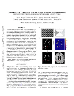 Towards an accurate and generalizable multiple sclerosis lesion
  segmentation model using self-ensembled lesion fusion