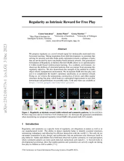 Regularity as Intrinsic Reward for Free Play