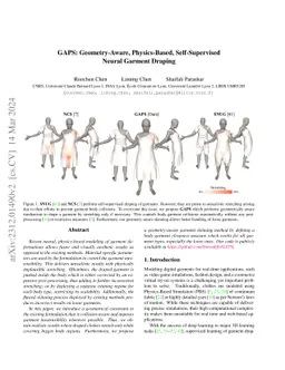 GAPS: Geometry-Aware, Physics-Based, Self-Supervised Neural Garment
  Draping