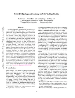 SANeRF-HQ: Segment Anything for NeRF in High Quality