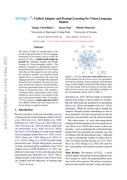 APoLLo: Unified Adapter and Prompt Learning for Vision Language Models