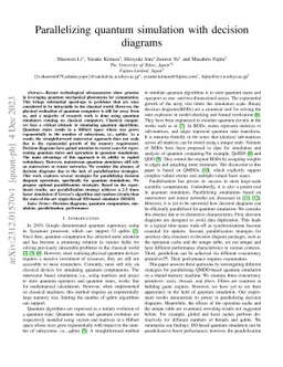Parallelizing quantum simulation with decision diagrams