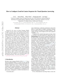 How to Configure Good In-Context Sequence for Visual Question Answering
