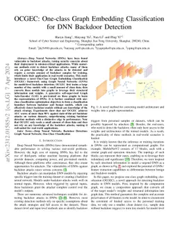 OCGEC: One-class Graph Embedding Classification for DNN Backdoor
  Detection