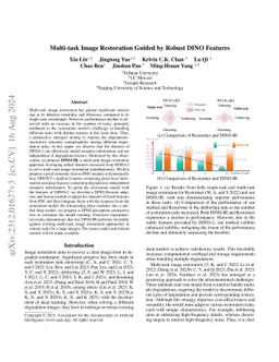 Multi-task Image Restoration Guided By Robust DINO Features