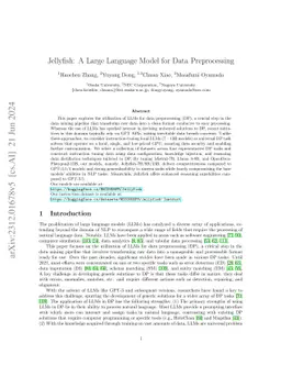 Jellyfish: A Large Language Model for Data Preprocessing