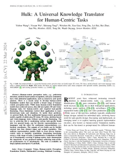 Hulk: A Universal Knowledge Translator for Human-Centric Tasks