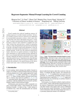 Regressor-Segmenter Mutual Prompt Learning for Crowd Counting