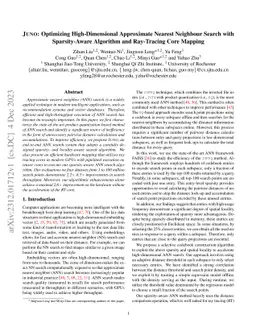 JUNO: Optimizing High-Dimensional Approximate Nearest Neighbour Search
  with Sparsity-Aware Algorithm and Ray-Tracing Core Mapping