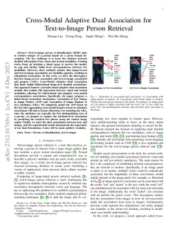 Cross-Modal Adaptive Dual Association for Text-to-Image Person Retrieval