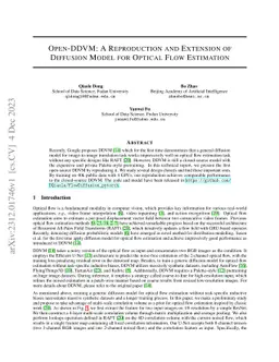 Open-DDVM: A Reproduction and Extension of Diffusion Model for Optical
  Flow Estimation
