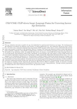CILF-CIAE: CLIP-driven Image-Language Fusion for Correcting Inverse Age
  Estimation