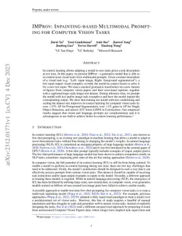 IMProv: Inpainting-based Multimodal Prompting for Computer Vision Tasks