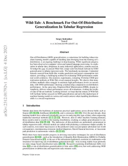 Wild-Tab: A Benchmark For Out-Of-Distribution Generalization In Tabular
  Regression