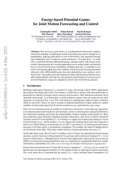 Energy-based Potential Games for Joint Motion Forecasting and Control