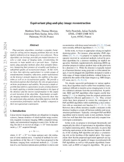 Equivariant plug-and-play image reconstruction