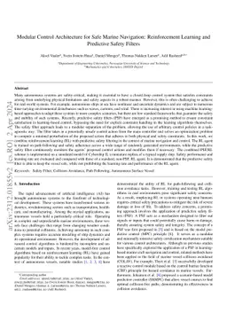 Modular Control Architecture for Safe Marine Navigation: Reinforcement
  Learning and Predictive Safety Filters