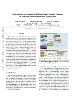 Generalization by Adaptation: Diffusion-Based Domain Extension for
  Domain-Generalized Semantic Segmentation
