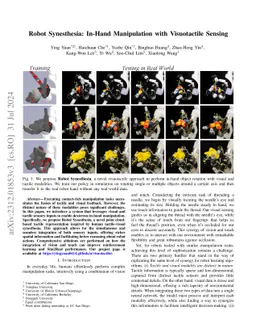 Robot Synesthesia: In-Hand Manipulation with Visuotactile Sensing