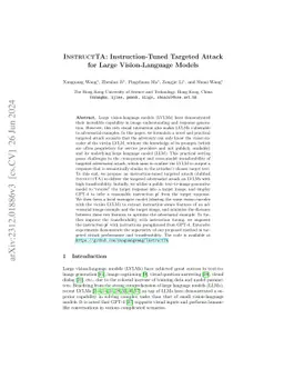 InstructTA: Instruction-Tuned Targeted Attack for Large Vision-Language
  Models