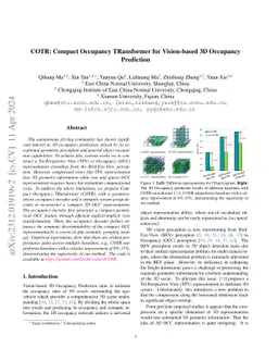 COTR: Compact Occupancy TRansformer for Vision-based 3D Occupancy
  Prediction