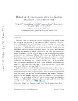 DSText V2: A Comprehensive Video Text Spotting Dataset for Dense and
  Small Text