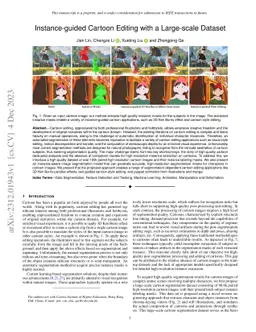 Instance-guided Cartoon Editing with a Large-scale Dataset